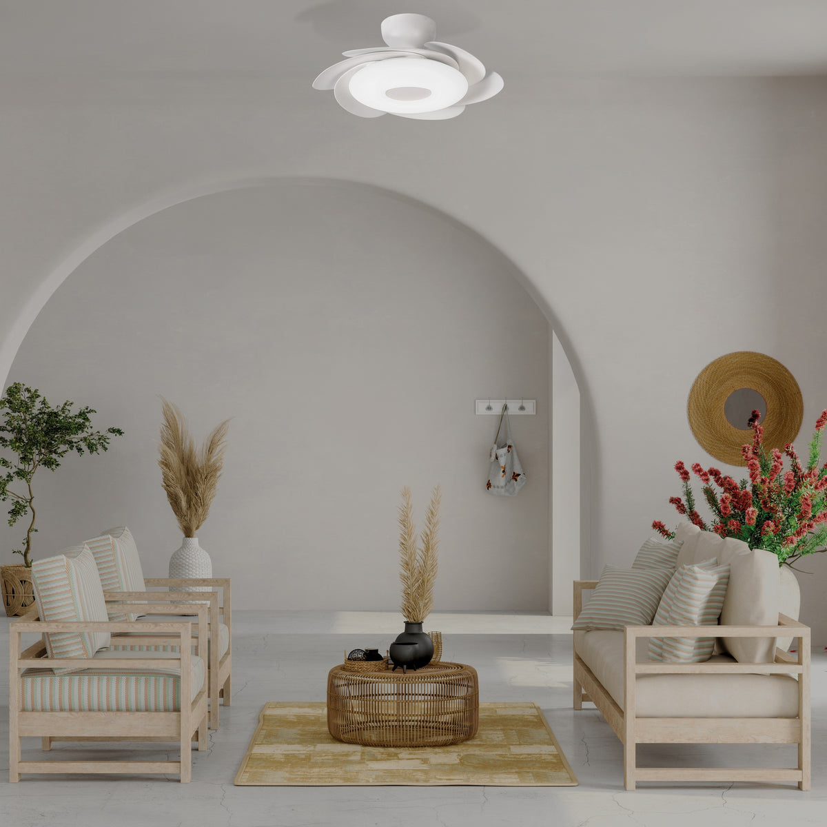 Mantra FLOWER LED stropni ventilator 79cm BIJELI