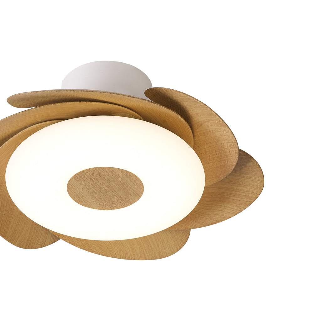 Mantra FLOWER LED stropni ventilator 79cm DRVO/BIJELA
