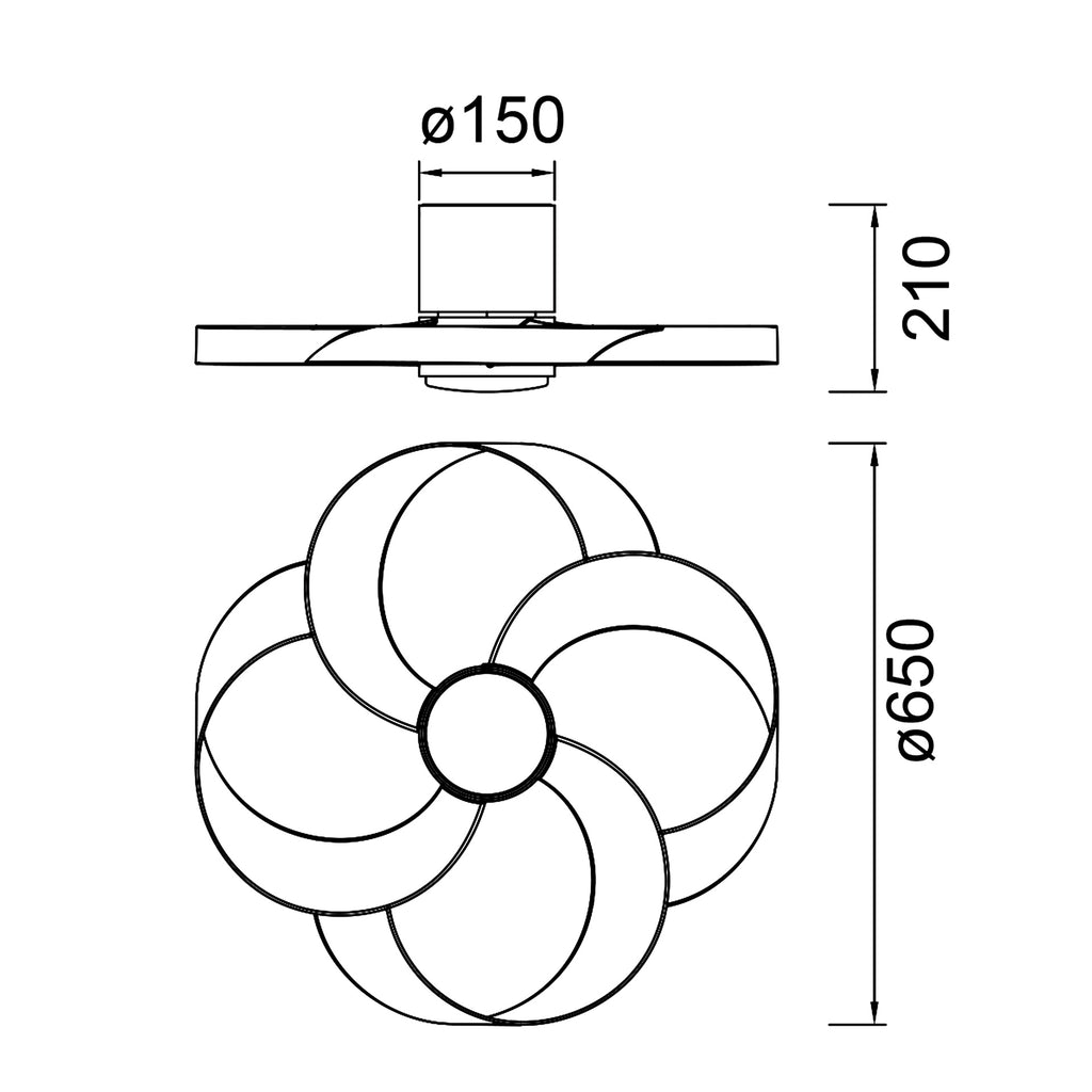 Mantra ROSE LED stropni ventilator 122cm BIJELI