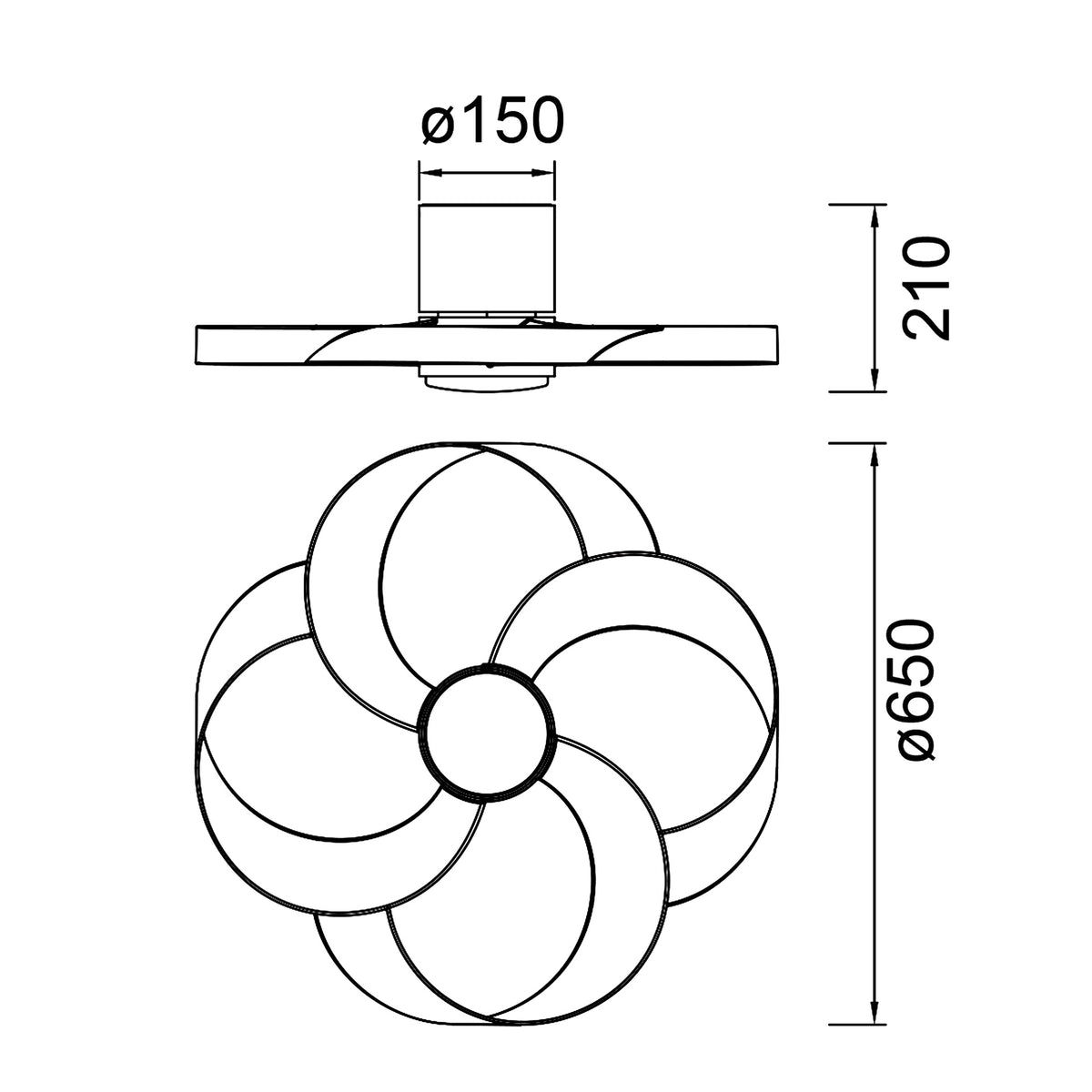 Mantra ROSE LED stropni ventilator 122cm BIJELI