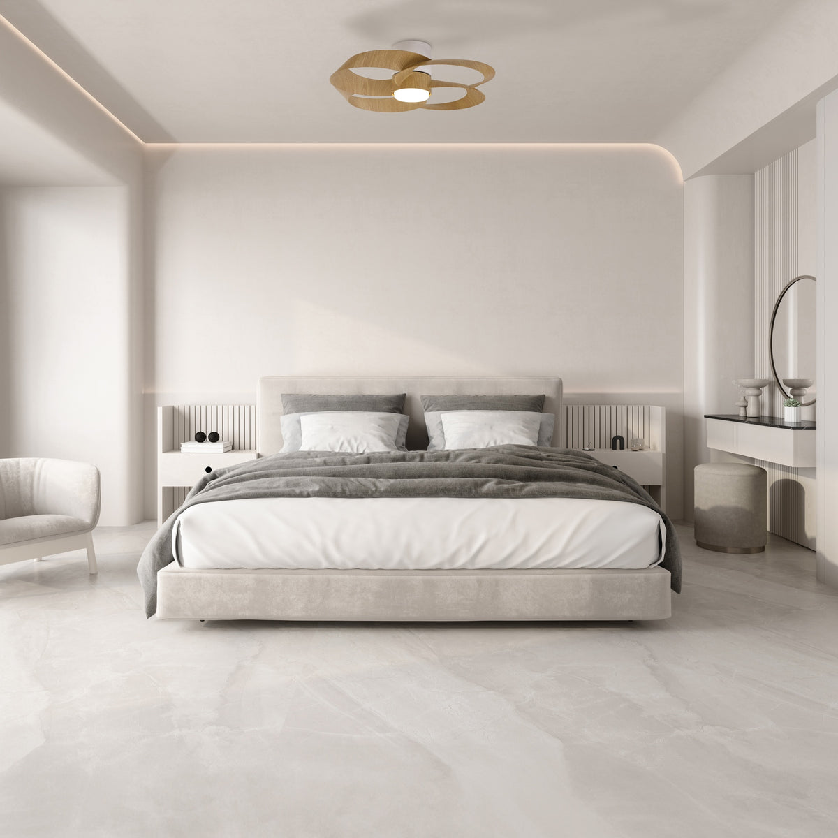 Mantra ROSE LED stropni ventilator 122cm DRVO/BIJELA