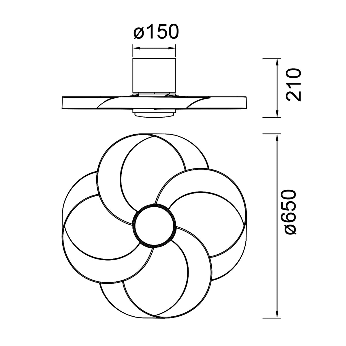 Mantra ROSE LED stropni ventilator 122cm DRVO/BIJELA