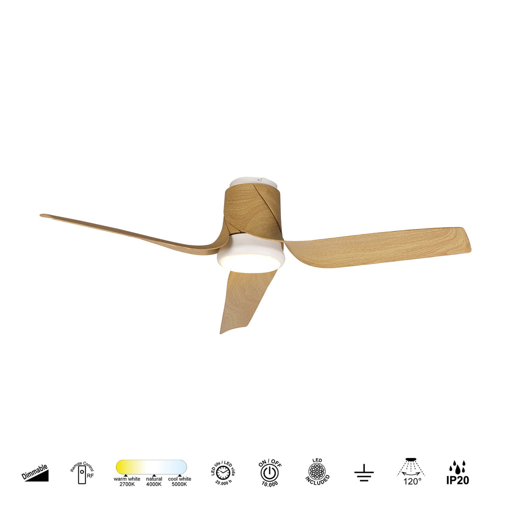 Mantra USHUAIA PAMETNI LED stropni ventilator 133cm DRVO