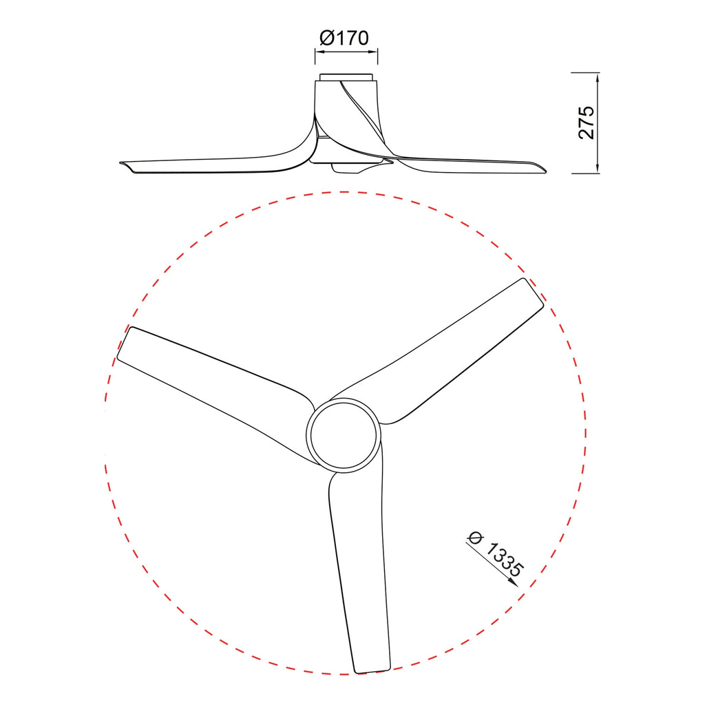 Mantra USHUAIA PAMETNI LED stropni ventilator 133cm DRVO