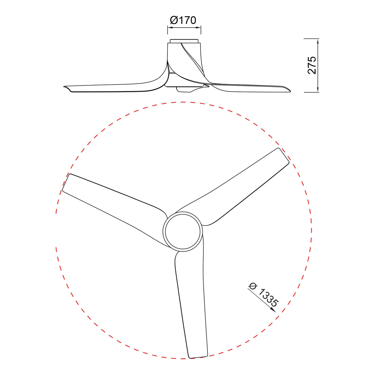Mantra USHUAIA PAMETNI LED stropni ventilator 133cm DRVO