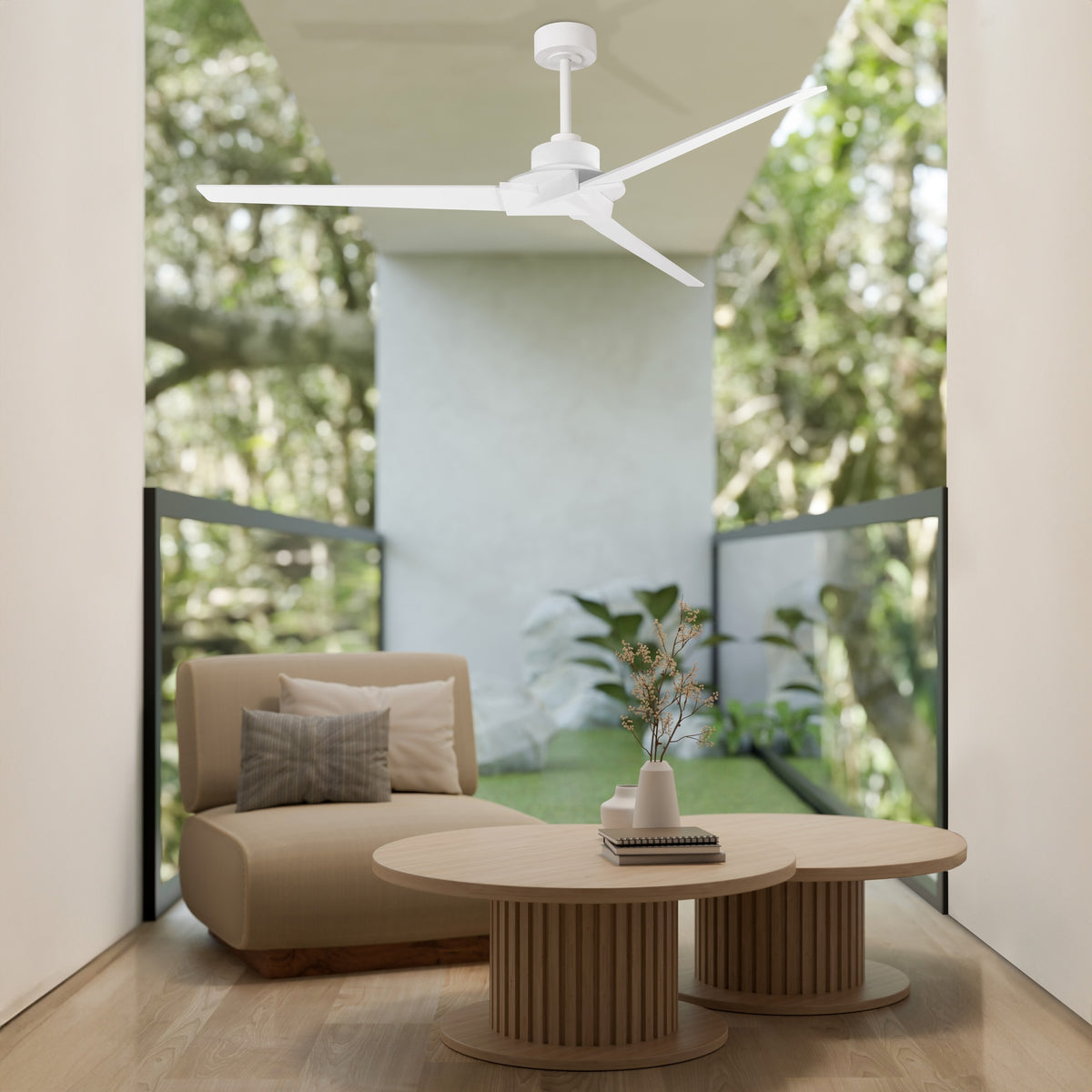 Mantra BRISA MINI PAMETNI LED stropni ventilator 151cm IP44 BIJELI