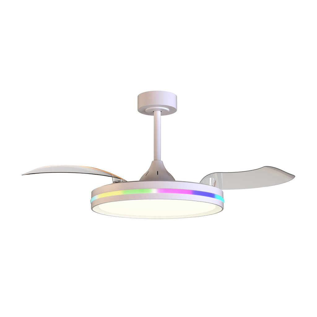 Mantra NORTH stropni LED RGB ventilator 91cm BIJELI