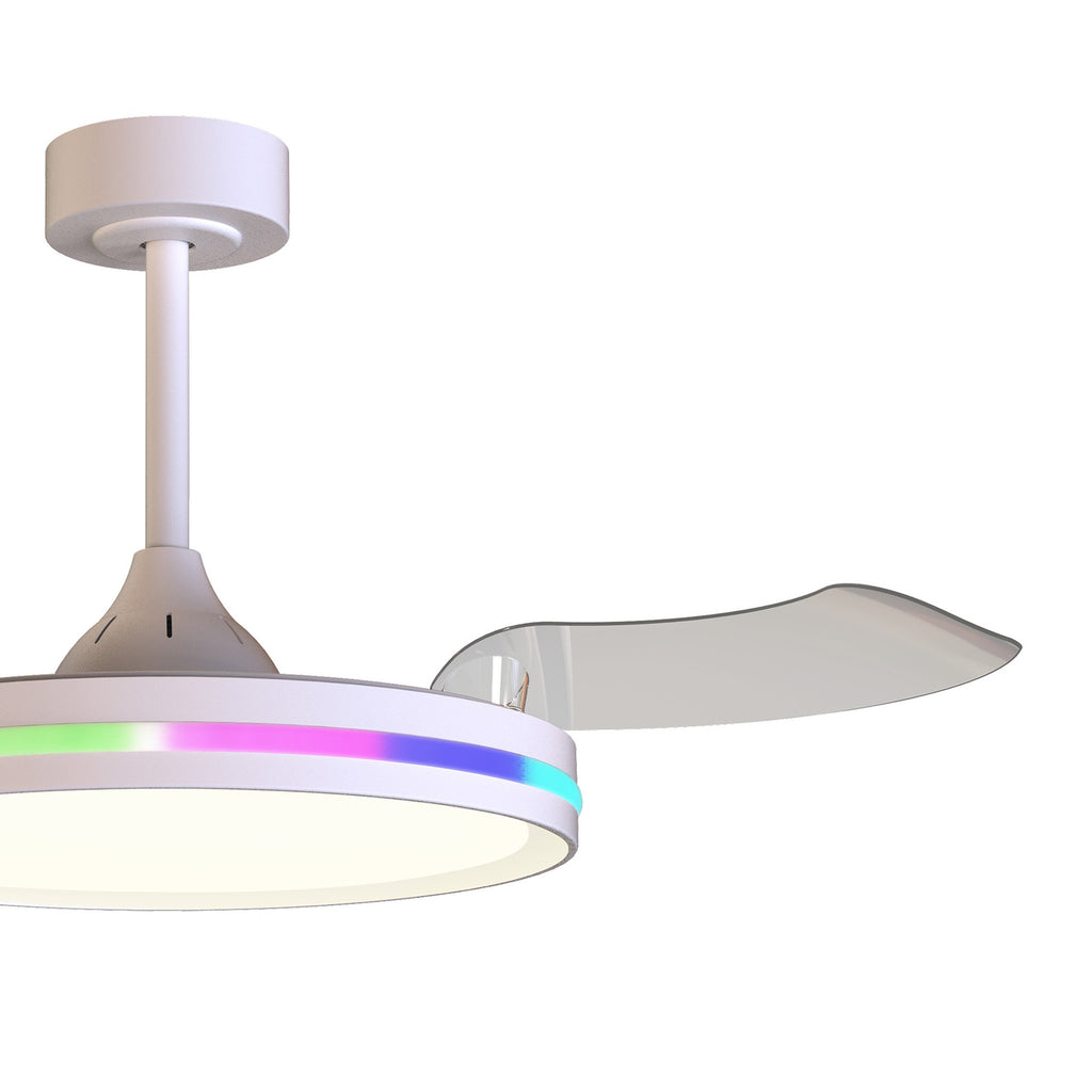 Mantra NORTH stropni LED RGB ventilator 91cm BIJELI