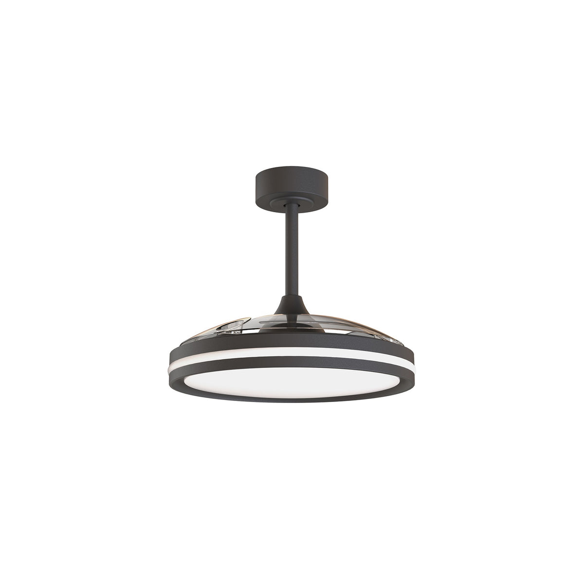 Mantra NORTH stropni LED RGB ventilator 91cm CRNI