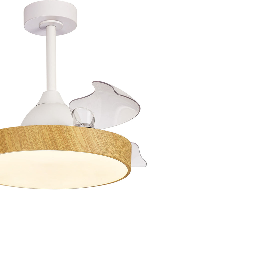 Mantra ALASKA MINI PAMETNI LED stropni ventilator 91cm DRVO/BIJELA