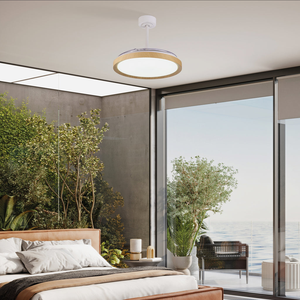 Mantra MISTRAL FAN stropni LED ventilator 106cm DRVO/BIJELA