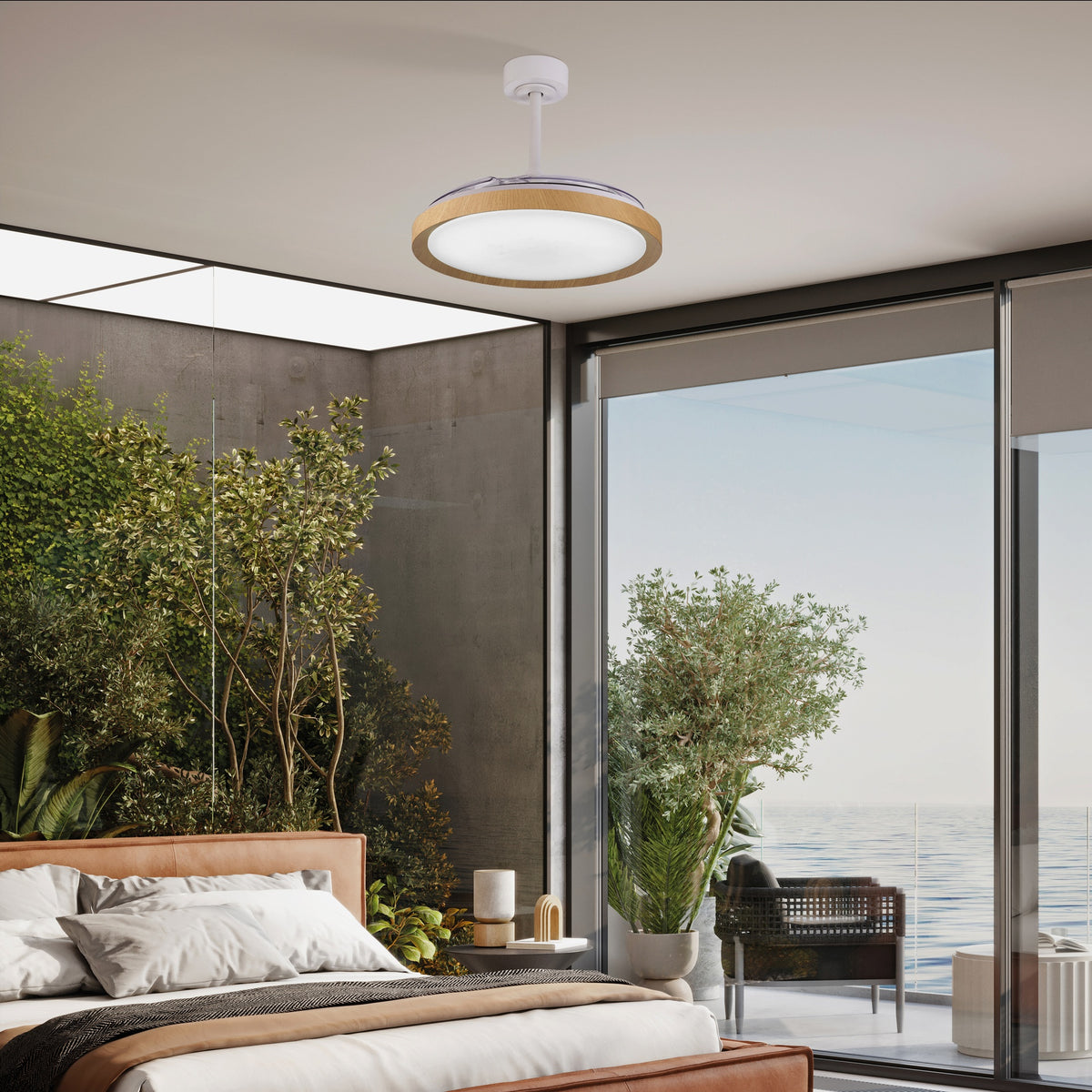 Mantra MISTRAL FAN stropni LED ventilator 106cm DRVO/BIJELA