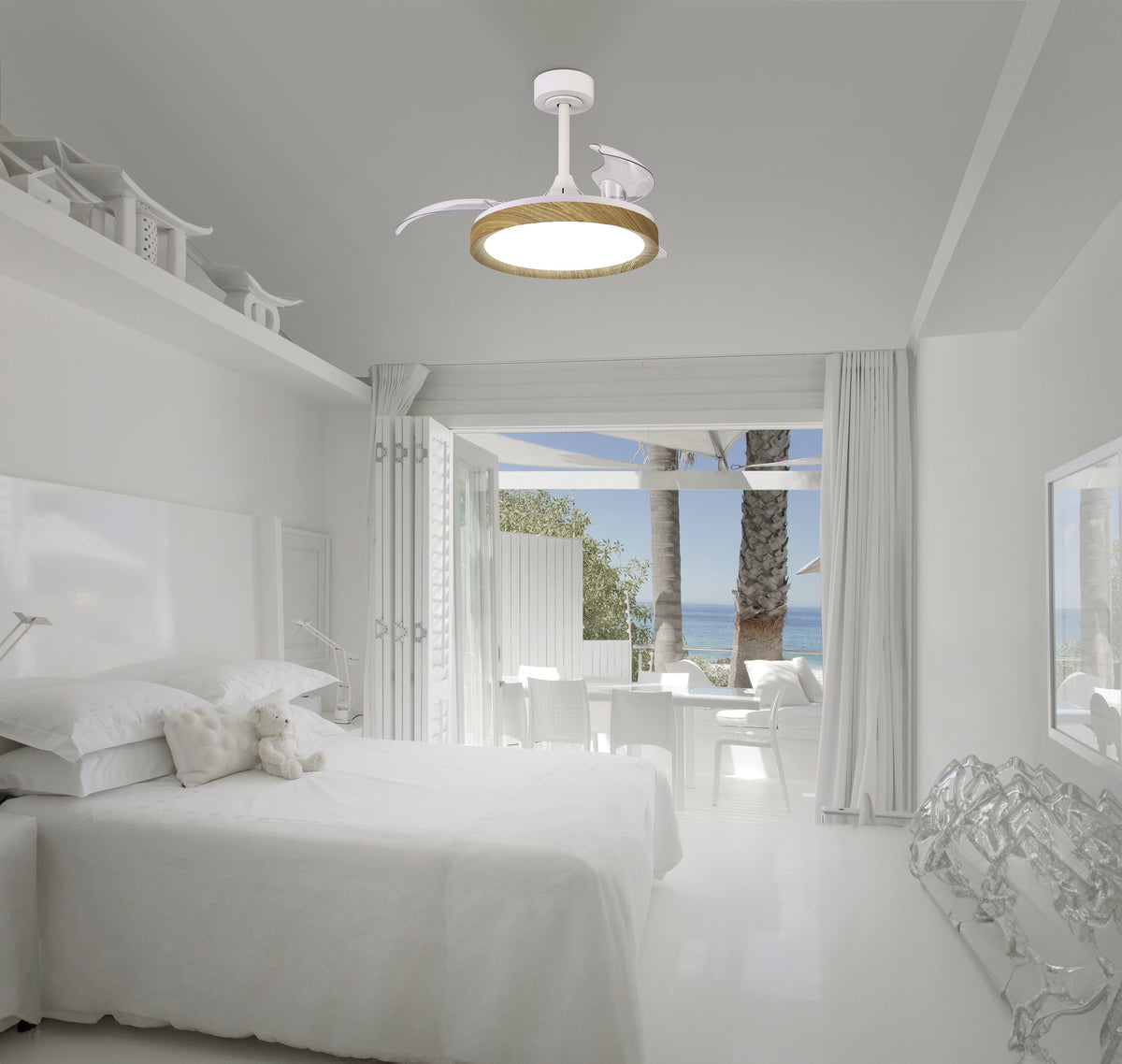 Mantra MISTRAL FAN stropni LED ventilator 91cm DRVO/BIJELA
