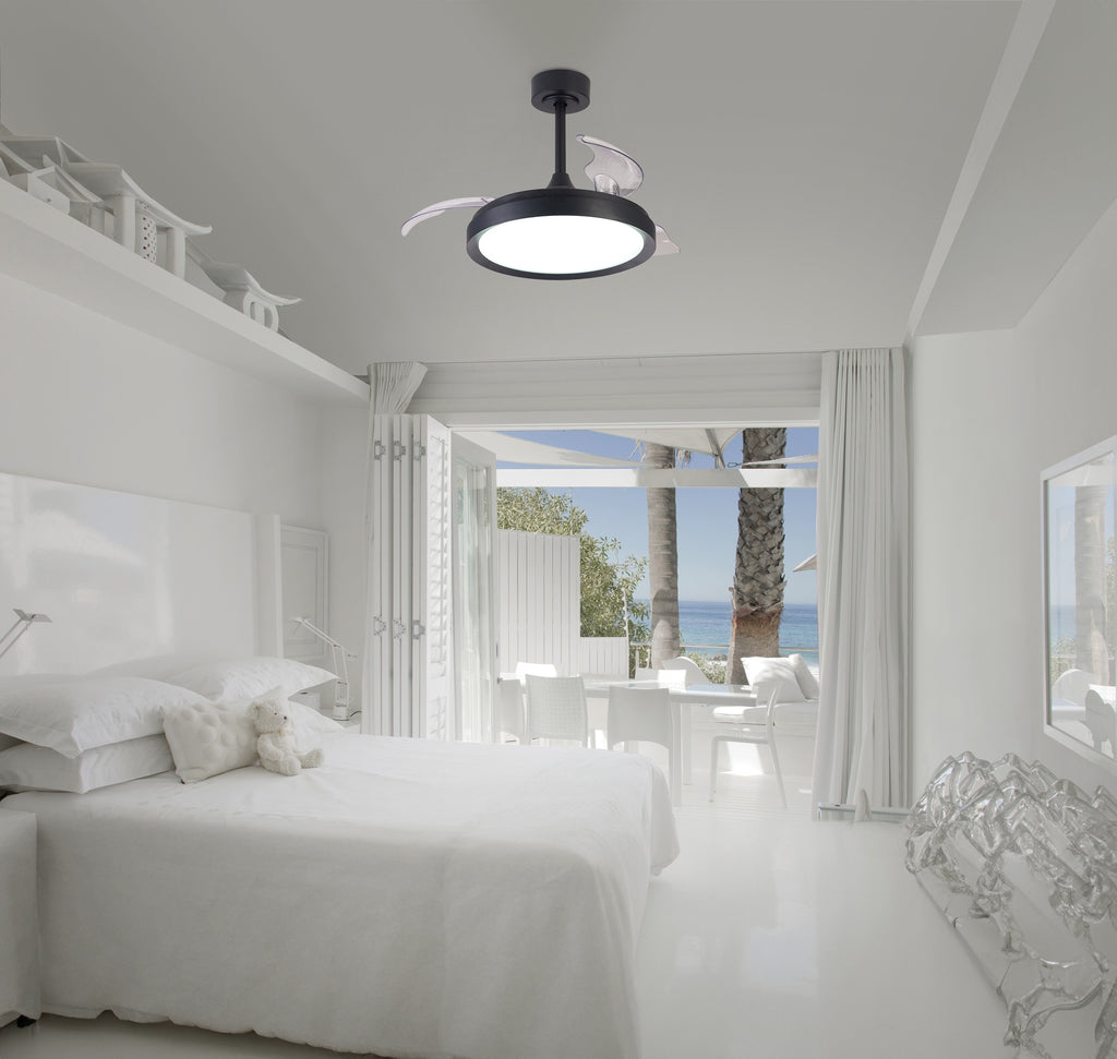 Mantra MISTRAL FAN stropni LED ventilator 91cm CRNI