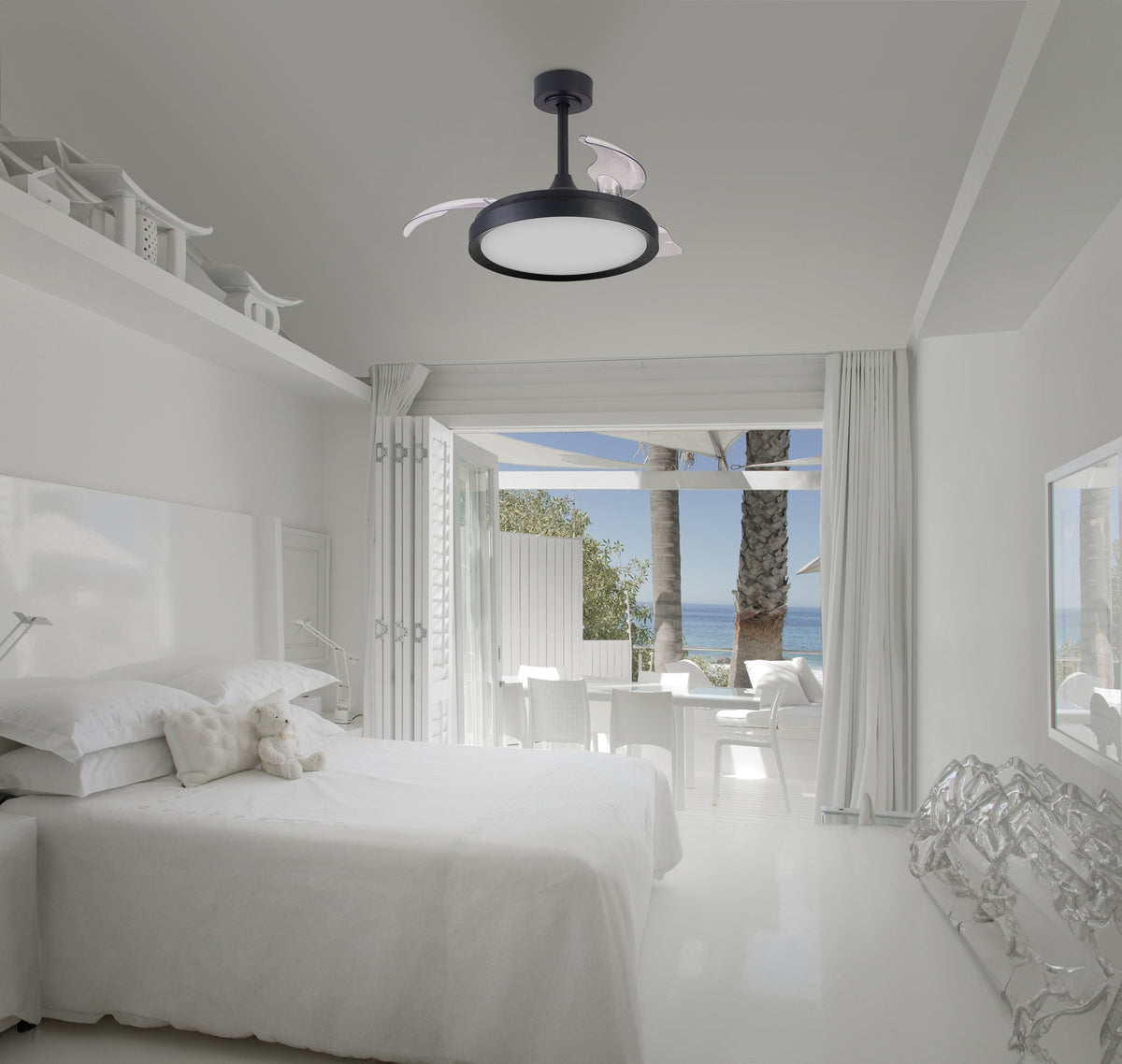 Mantra MISTRAL FAN stropni LED ventilator 91cm CRNI