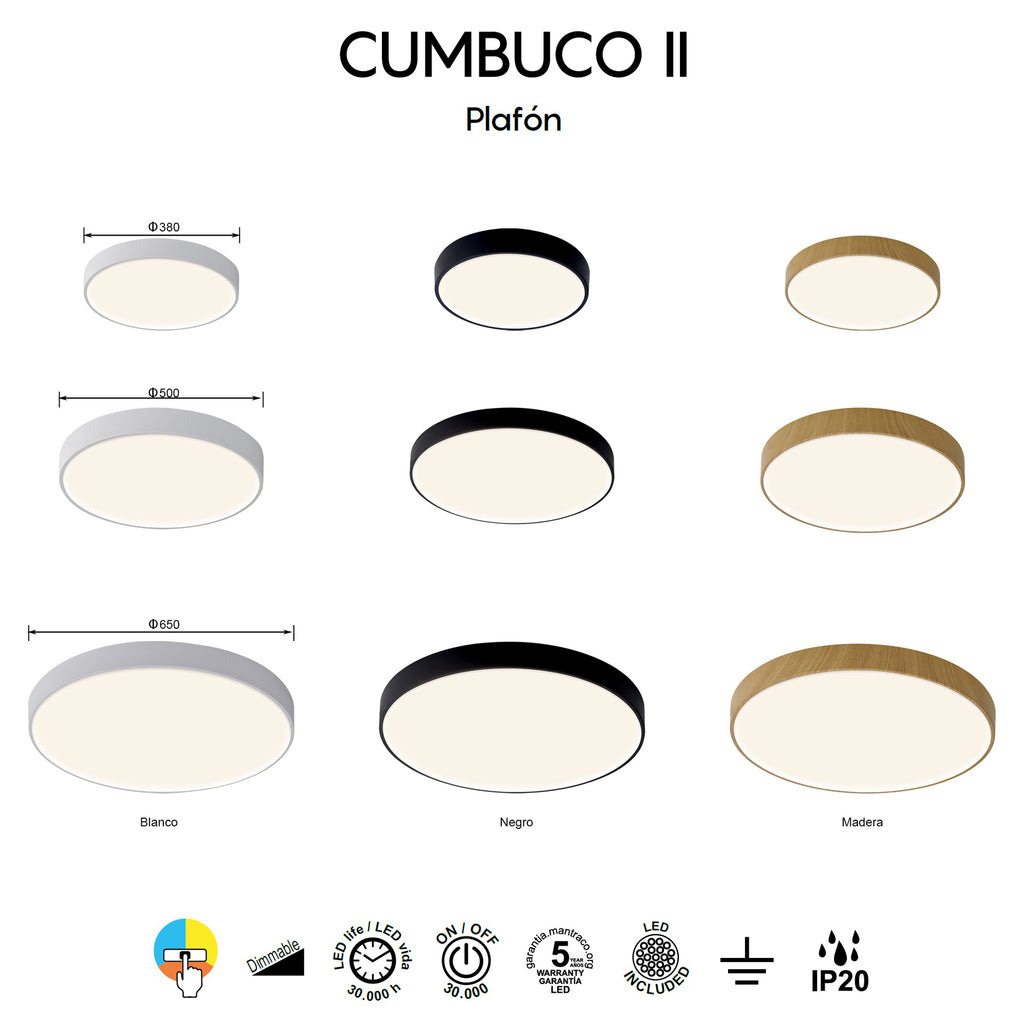 Mantra CUMBUCO II stropna svjetiljka LED 30W 38CM CCT BIJELA