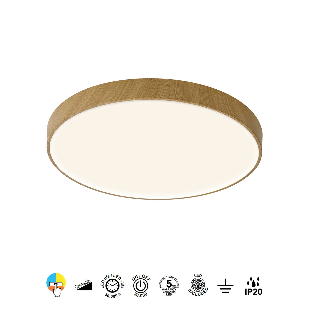 Mantra CUMBUCO II stropna svjetiljka LED 30W 38CM CCT DRVO