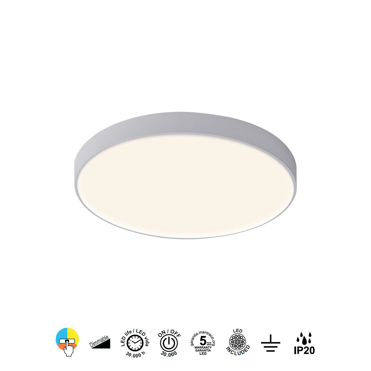 Mantra CUMBUCO II stropna svjetiljka LED 40W 50CM CCT BIJELA