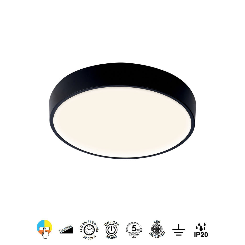 Mantra CUMBUCO II stropna svjetiljka LED 40W 50CM CCT CRNA