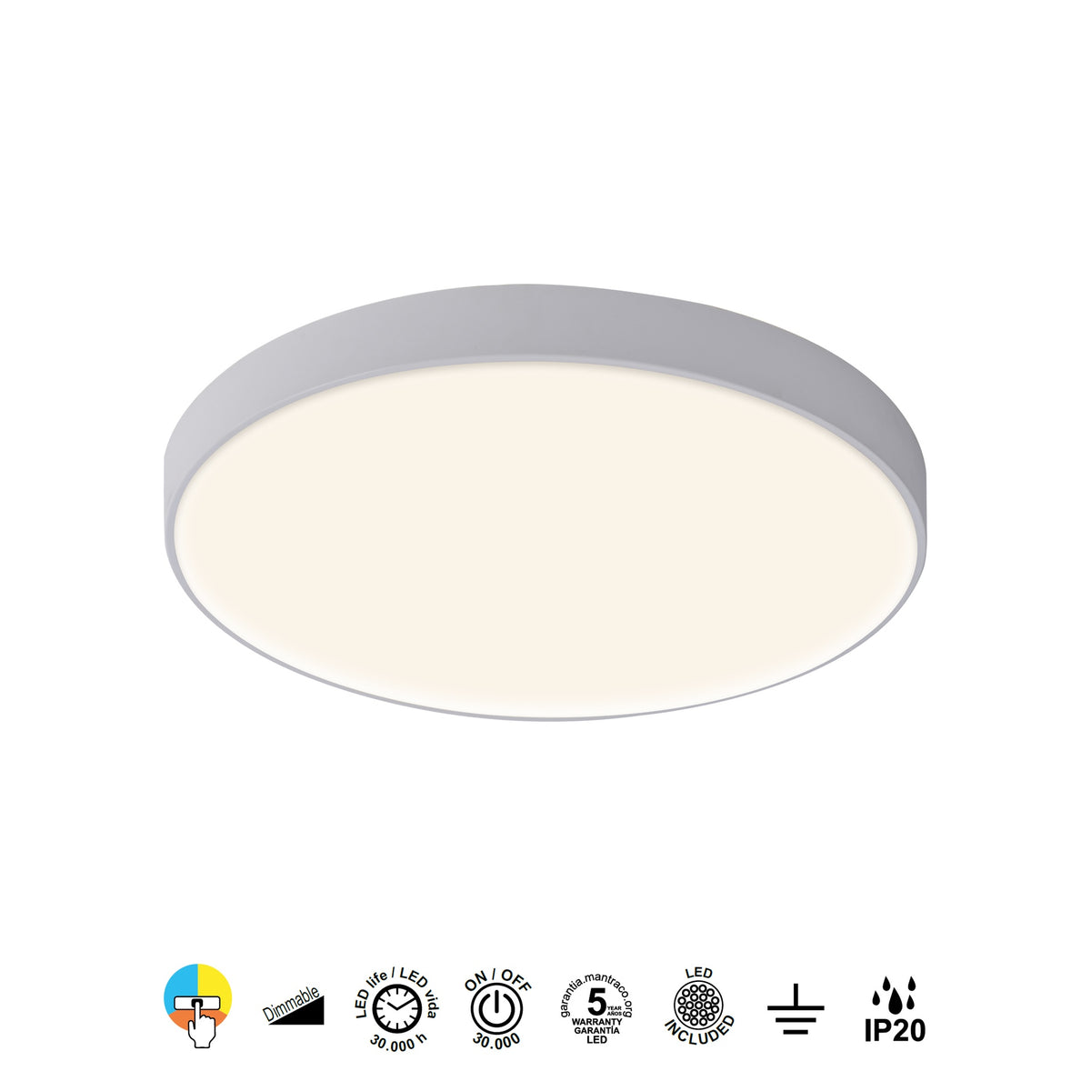 Mantra CUMBUCO II stropna svjetiljka LED 50W 65CM CCT BIJELA