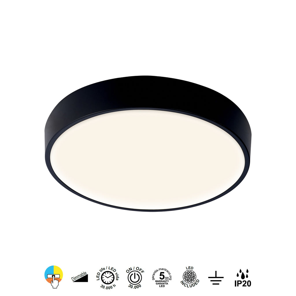 Mantra CUMBUCO II stropna svjetiljka LED 50W 65CM CCT CRNA