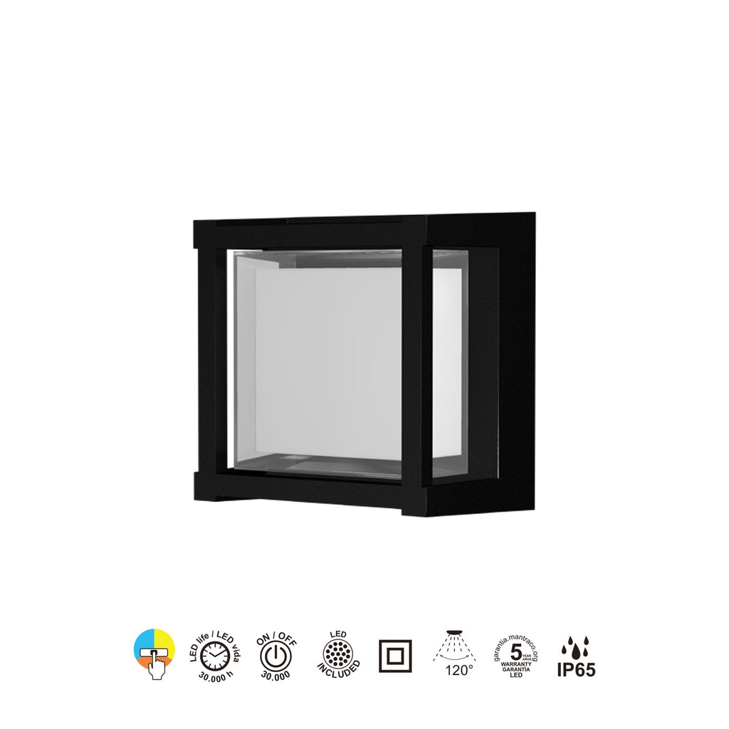 Mantra CREEK vanjska zidna/stropna LED svjetiljka  15W CCT IP65 KVADRATNA CRNA