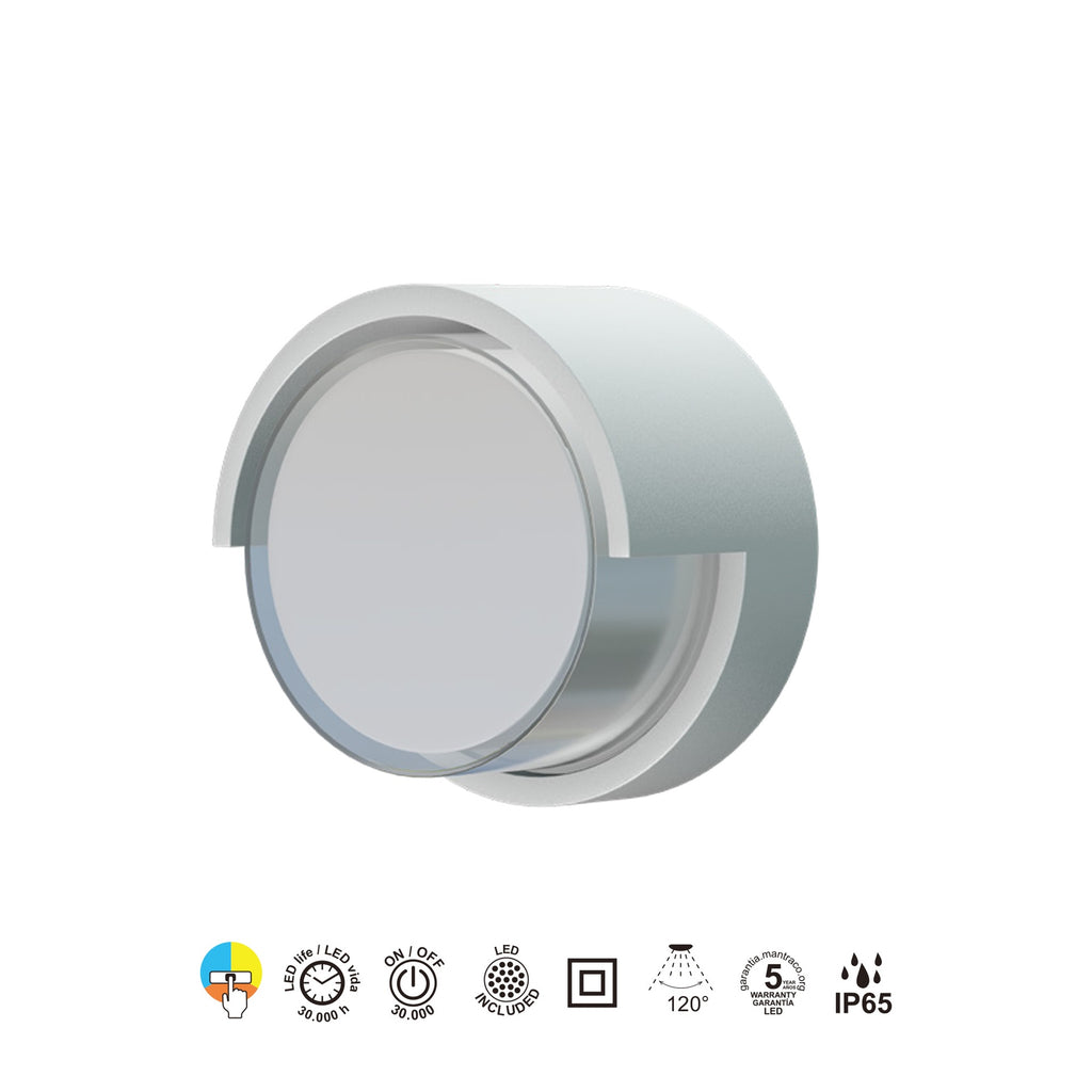 Mantra CREEK vanjska zidna LED svjetiljka  15W CCT IP65 OKRUGLA BIJELA