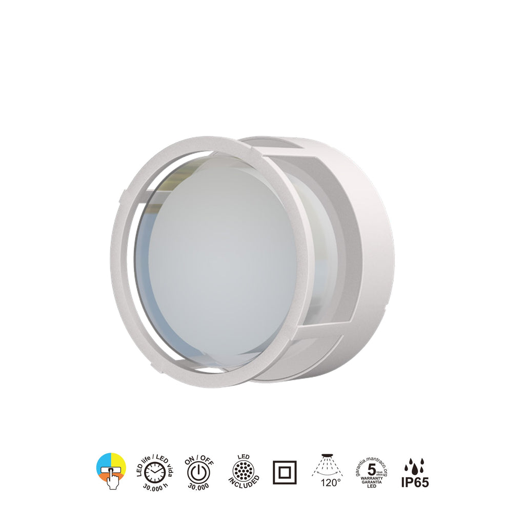 Mantra CREEK vanjska zidna/stropna LED svjetiljka  15W CCT IP65 OKRUGLA BIJELA