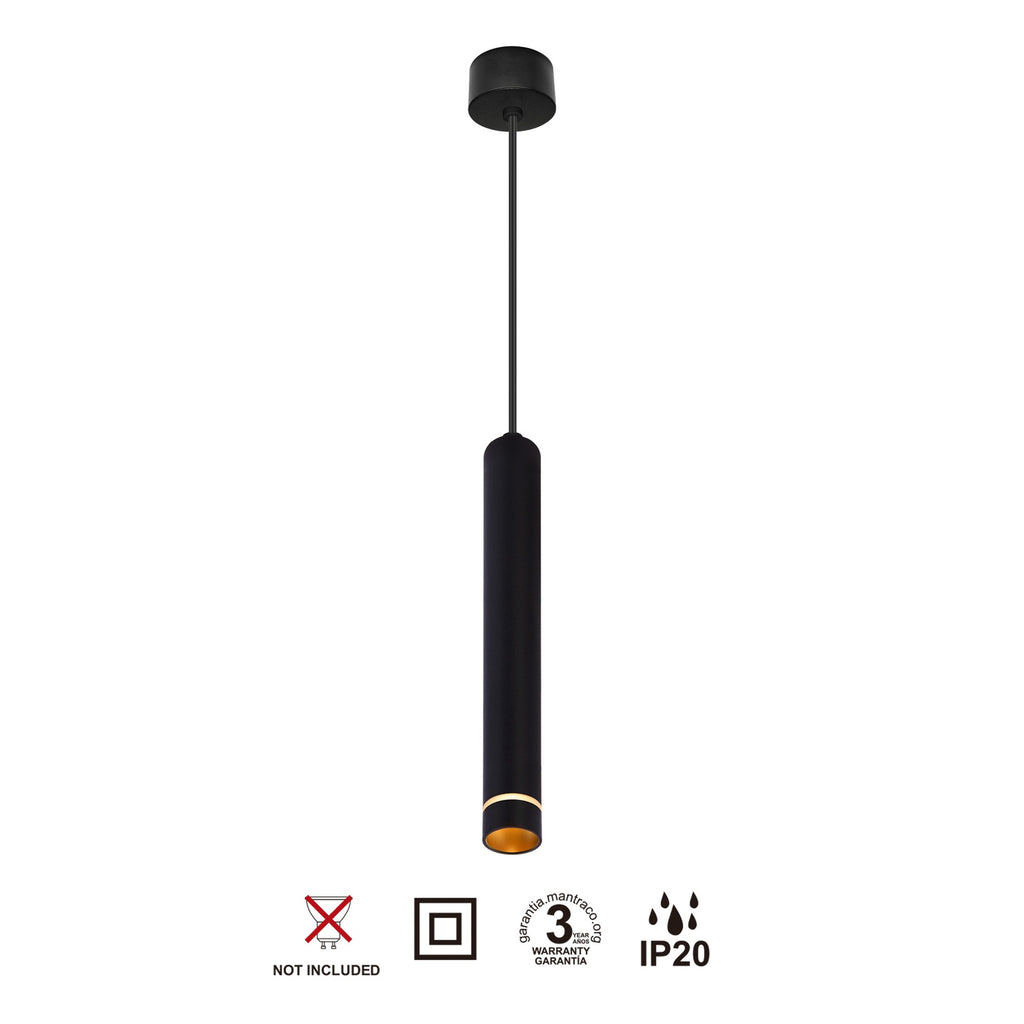 Mantra SPLIT VISEĆA SVJETILKA 1xminiGU10 300mm CRNA