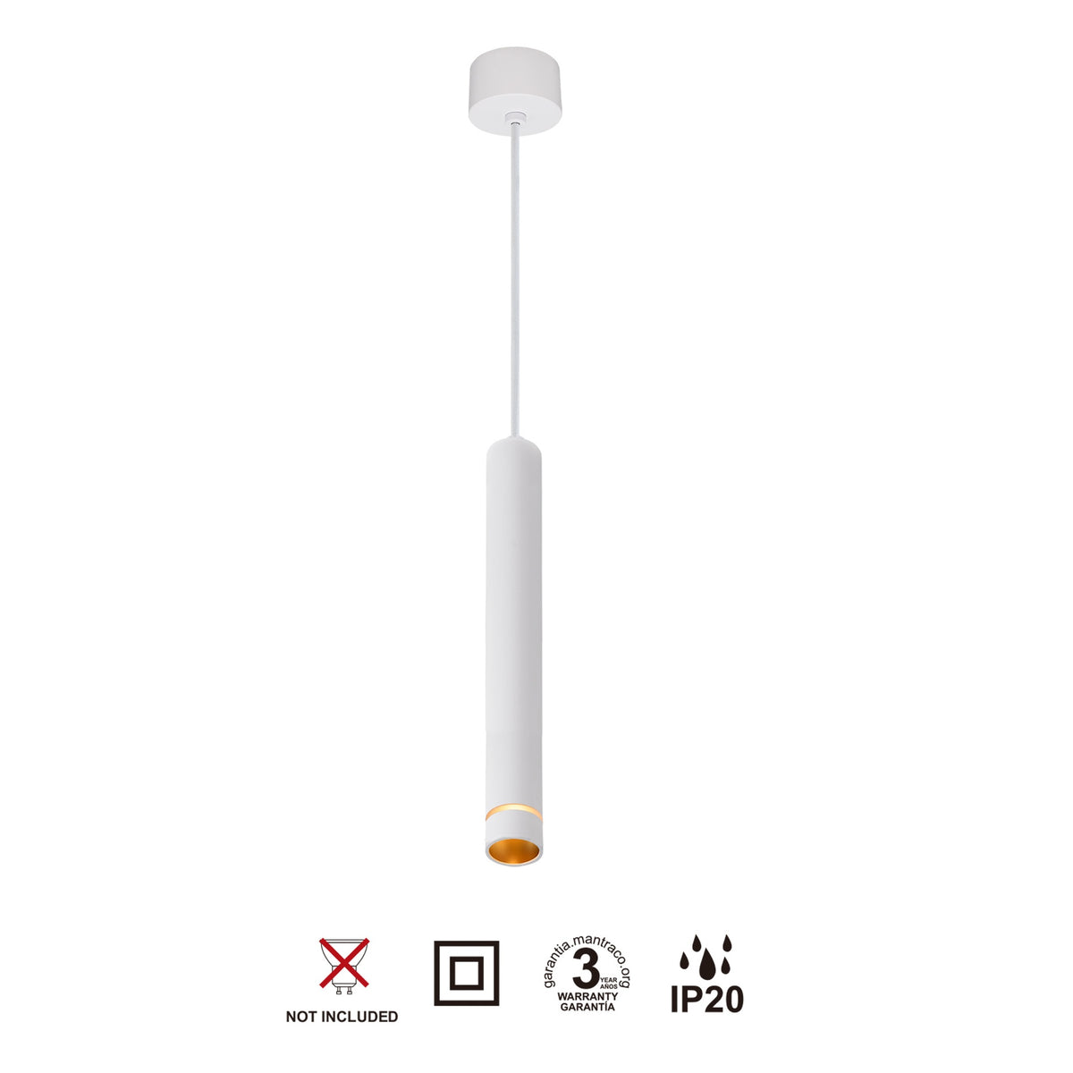 Mantra SPLIT VISEĆA SVJETILKA 1xminiGU10 300mm BIJELA