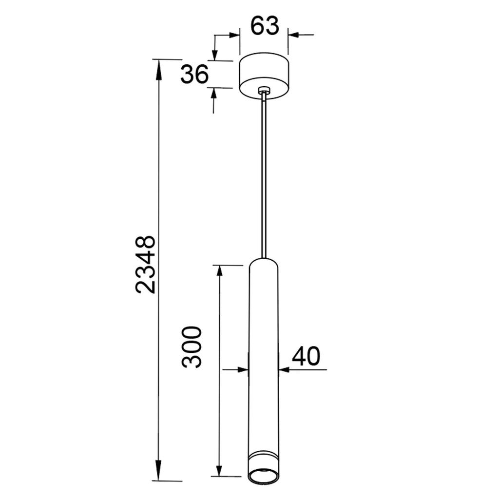 Mantra SPLIT VISEĆA SVJETILKA 1xminiGU10 300mm BIJELA
