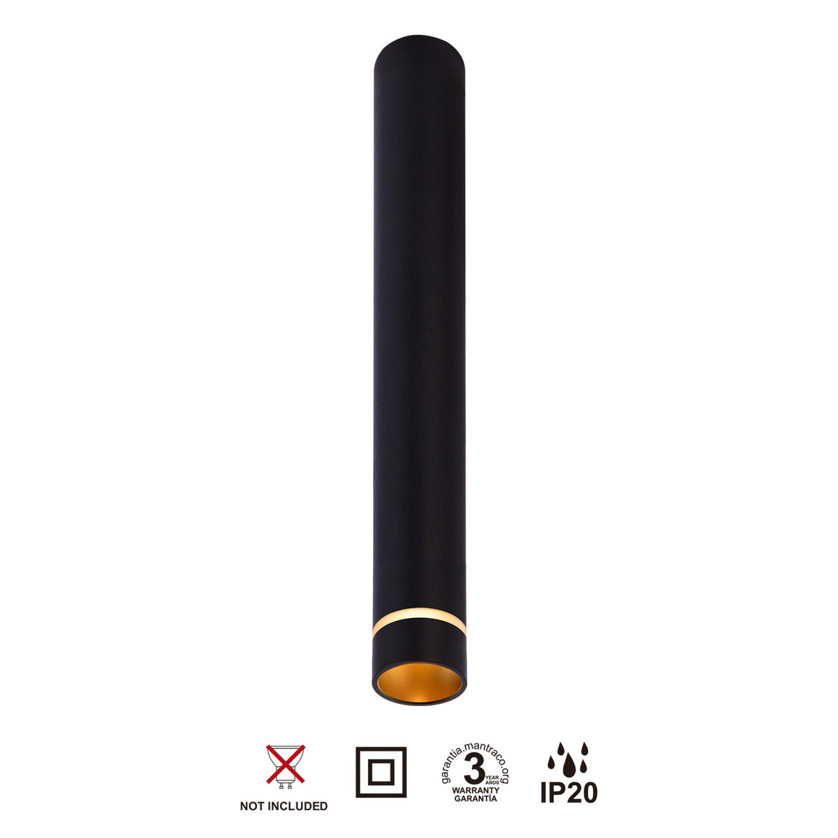 Mantra SPLIT L STROPNA SVJETILKA 1xminiGU10 302mm CRNA