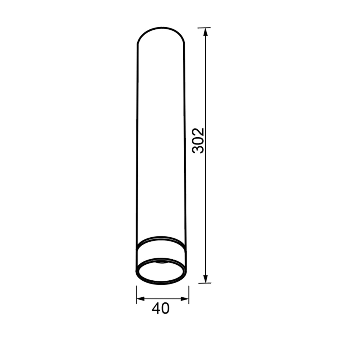Mantra SPLIT L STROPNA SVJETILKA 1xminiGU10 302mm CRNA