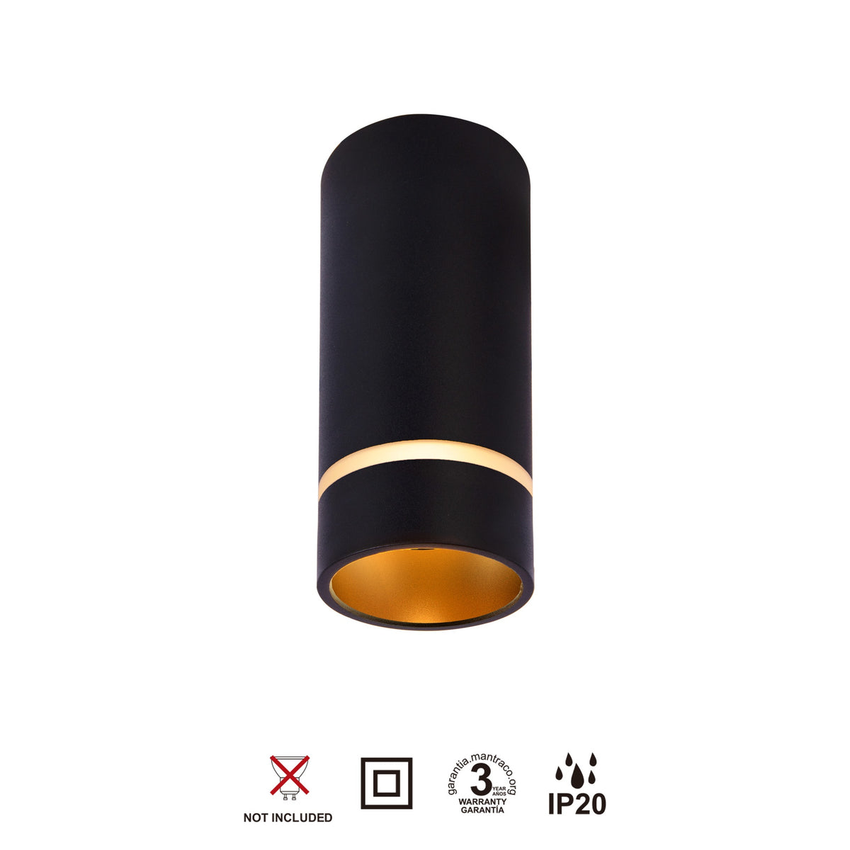 Mantra SPLIT STROPNA SVJETILKA 1xGU10 136mm CRNA