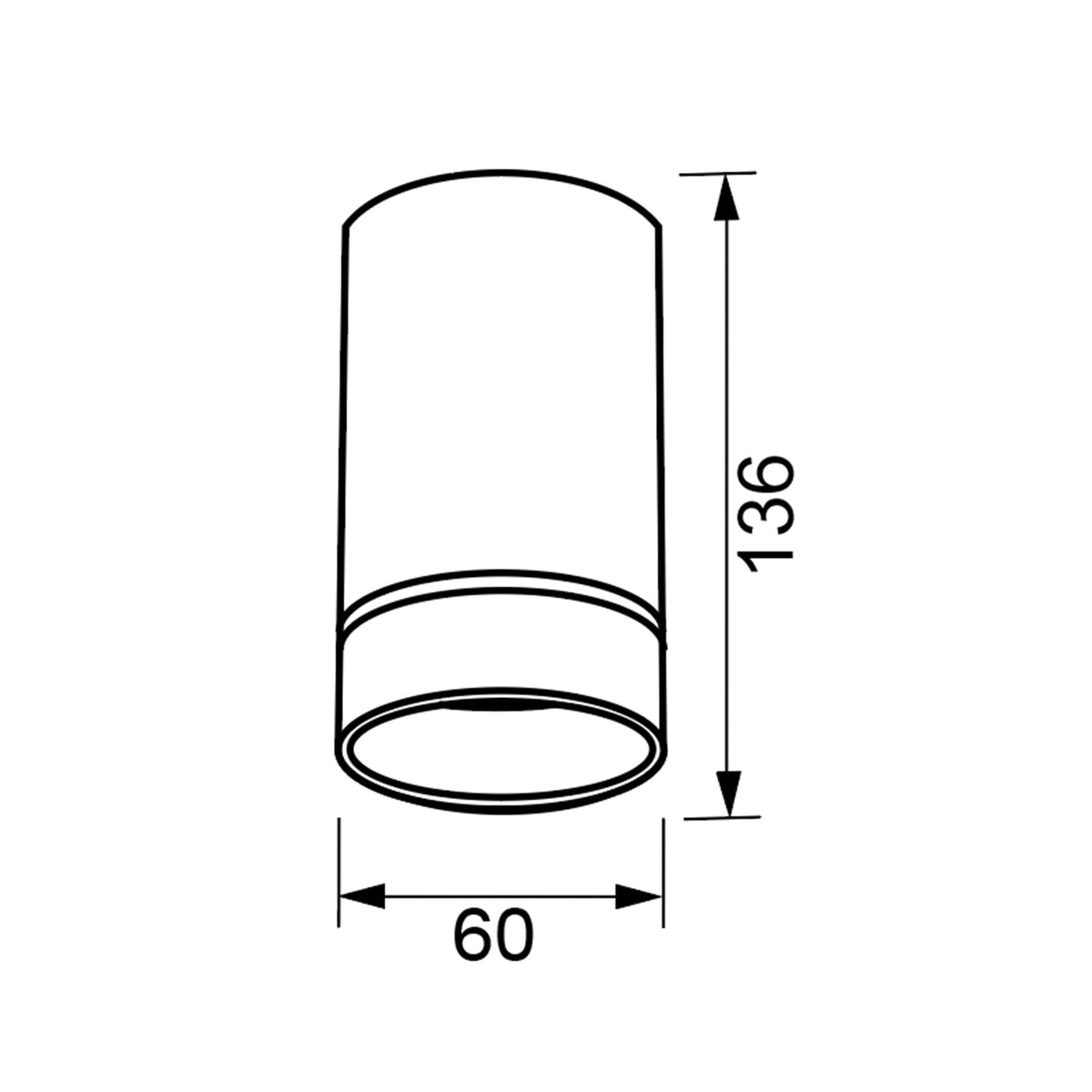 Mantra SPLIT STROPNA SVJETILKA 1xGU10 136mm CRNA