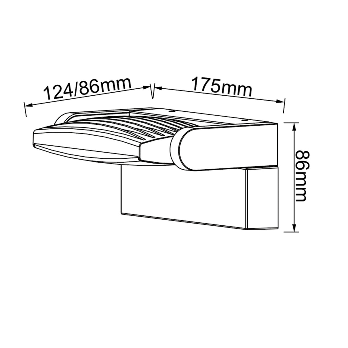 Mantra HOOD zidna svjetiljka LED 12W 3000K BIJELA