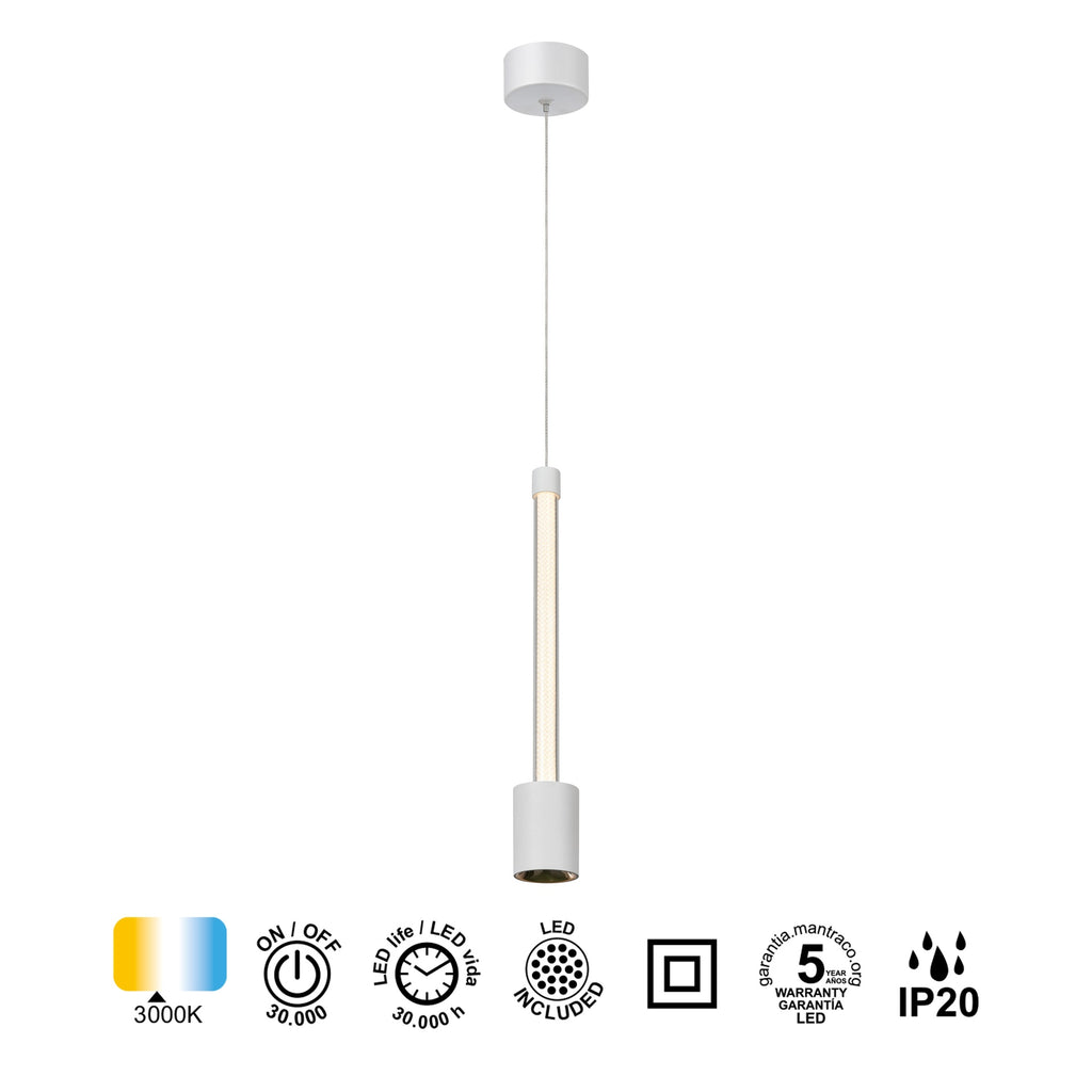 Mantra FUGAZ viseća svjetiljka LED 7W 3000K 36CM BIJELA