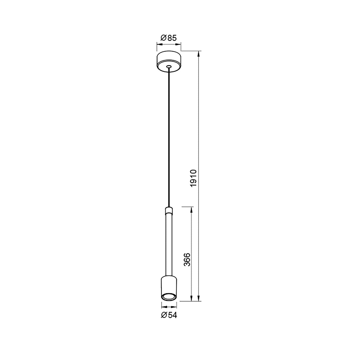 Mantra FUGAZ viseća svjetiljka LED 7W 3000K 36CM BIJELA