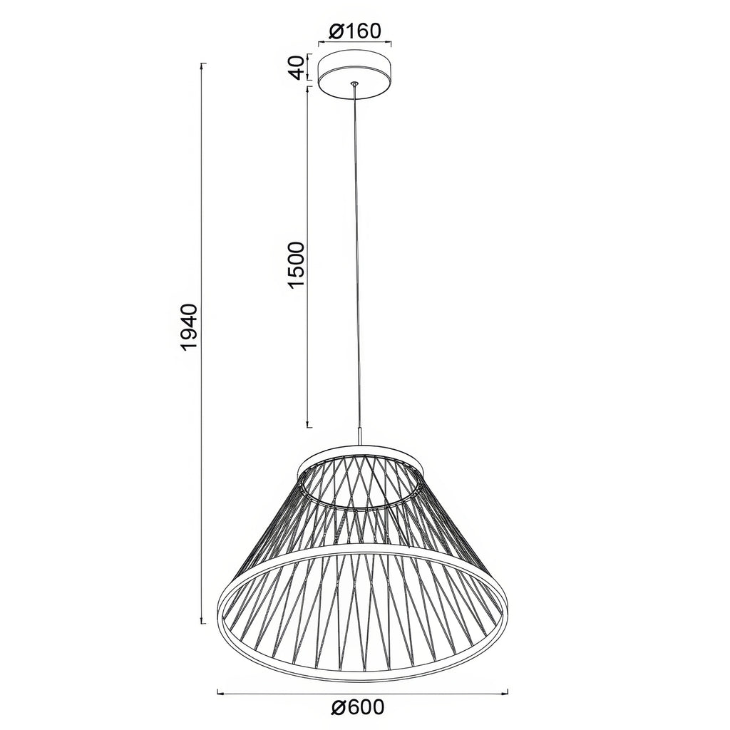 Mantra SPIDER viseća svjetiljka LED 43W 3000K 60CM SIVA/ZLATNA