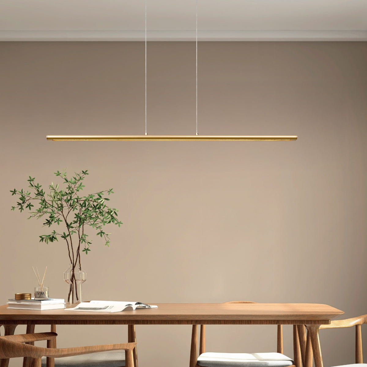 Mantra LINEAL viseća svjetiljka LED 38W 3000K 122CM ZLATNA