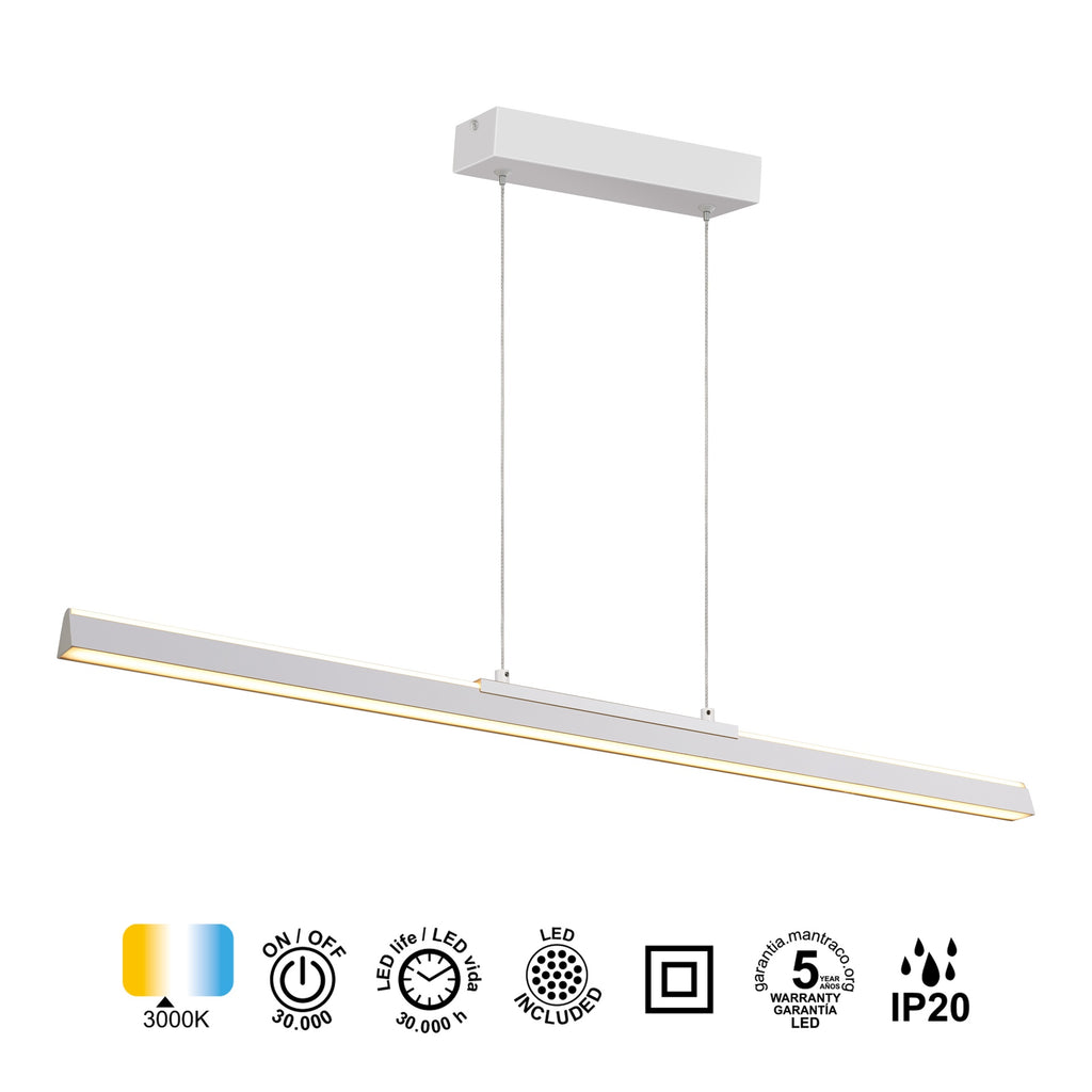 Mantra LINEAL viseća svjetiljka LED 54W 3000K 151CM BIJELA