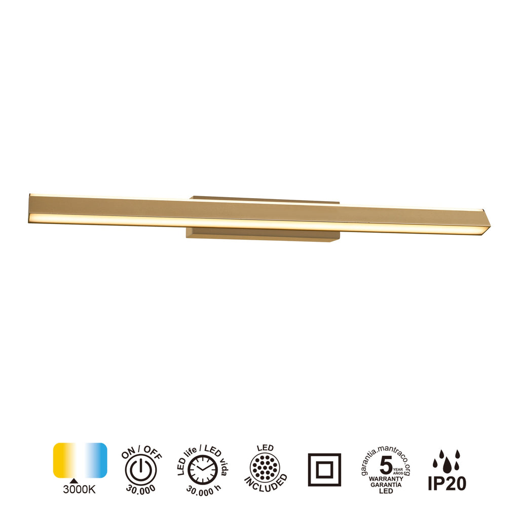 Mantra LINEAL zidna svjetiljka LED 22W 3000K 61CM ZLATNA