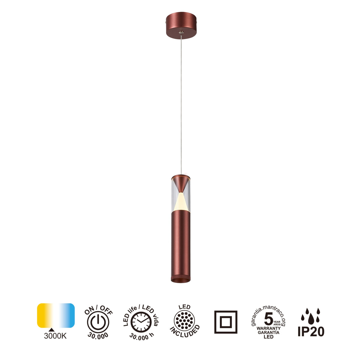 Mantra SPARK viseća svjetiljka LED 7W 3000K 24CM BAKAR