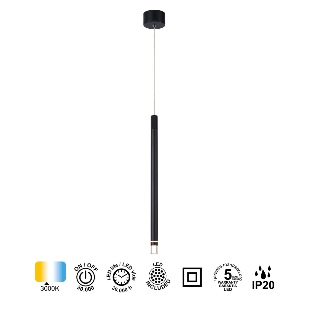 Mantra MOANA viseća svjetiljka LED 7W 3000K 50CM CRNA