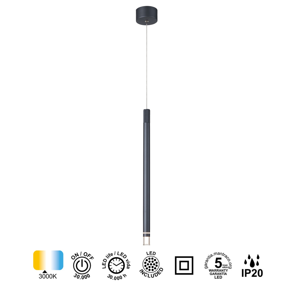 Mantra MOANA viseća svjetiljka LED 7W 3000K 50CM ANTRACIT