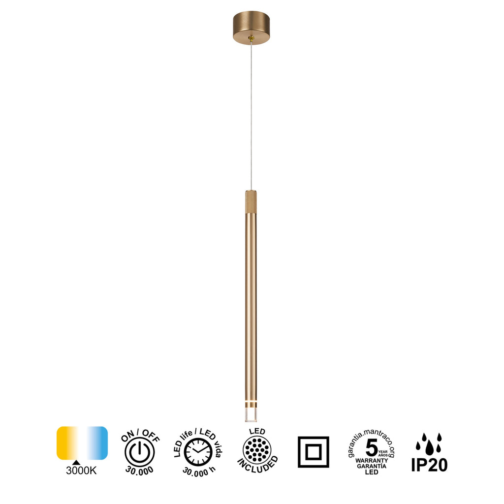 Mantra MOANA viseća svjetiljka LED 7W 3000K 50CM ZLATNA