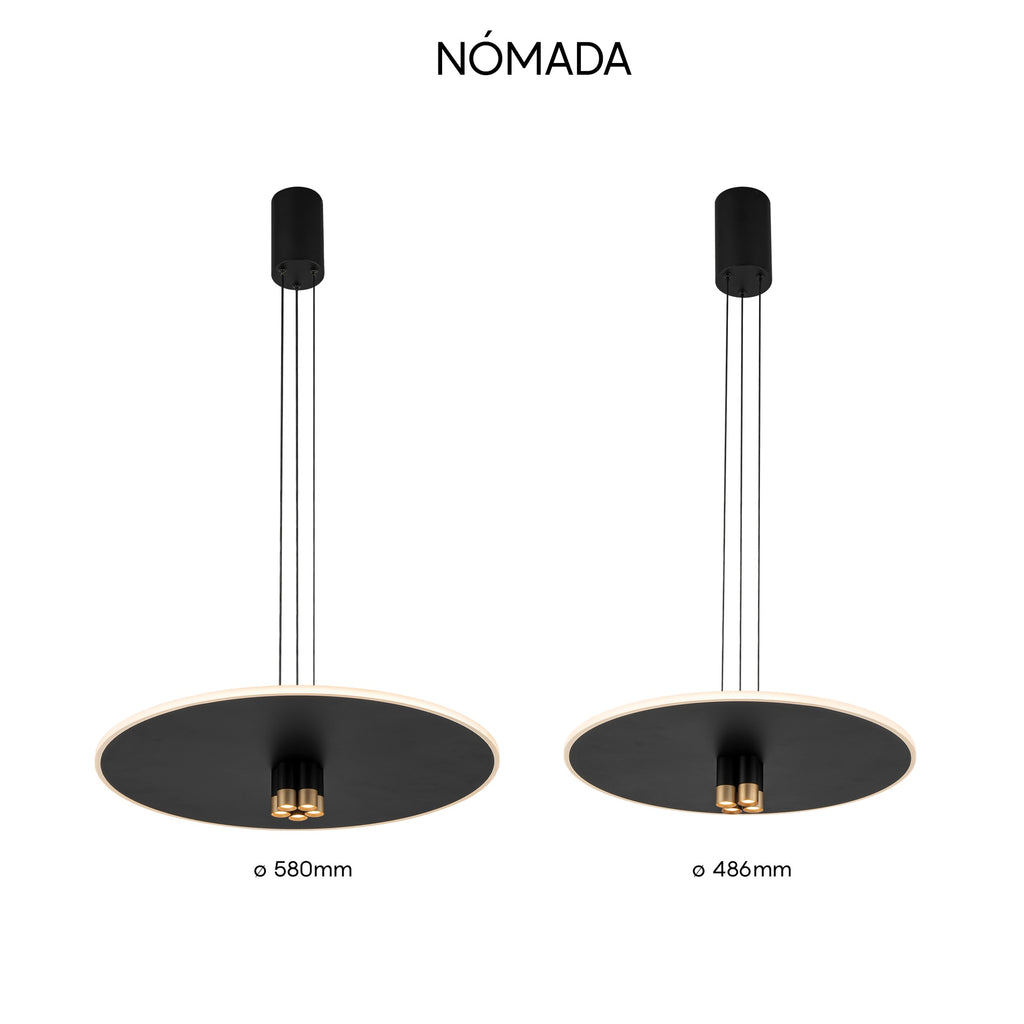 Mantra NOMADA viseća svjetiljka LED 33W 3000K 48CM CRNA/ZLATO