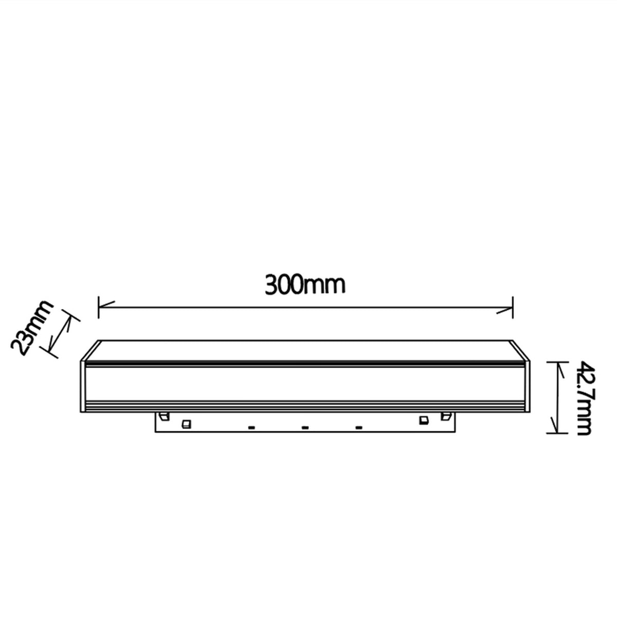 LED dimabilna svjetiljka 8W 2700K 48V 30CM za Magnetni sustav Mantra MAGNETO, CRNA