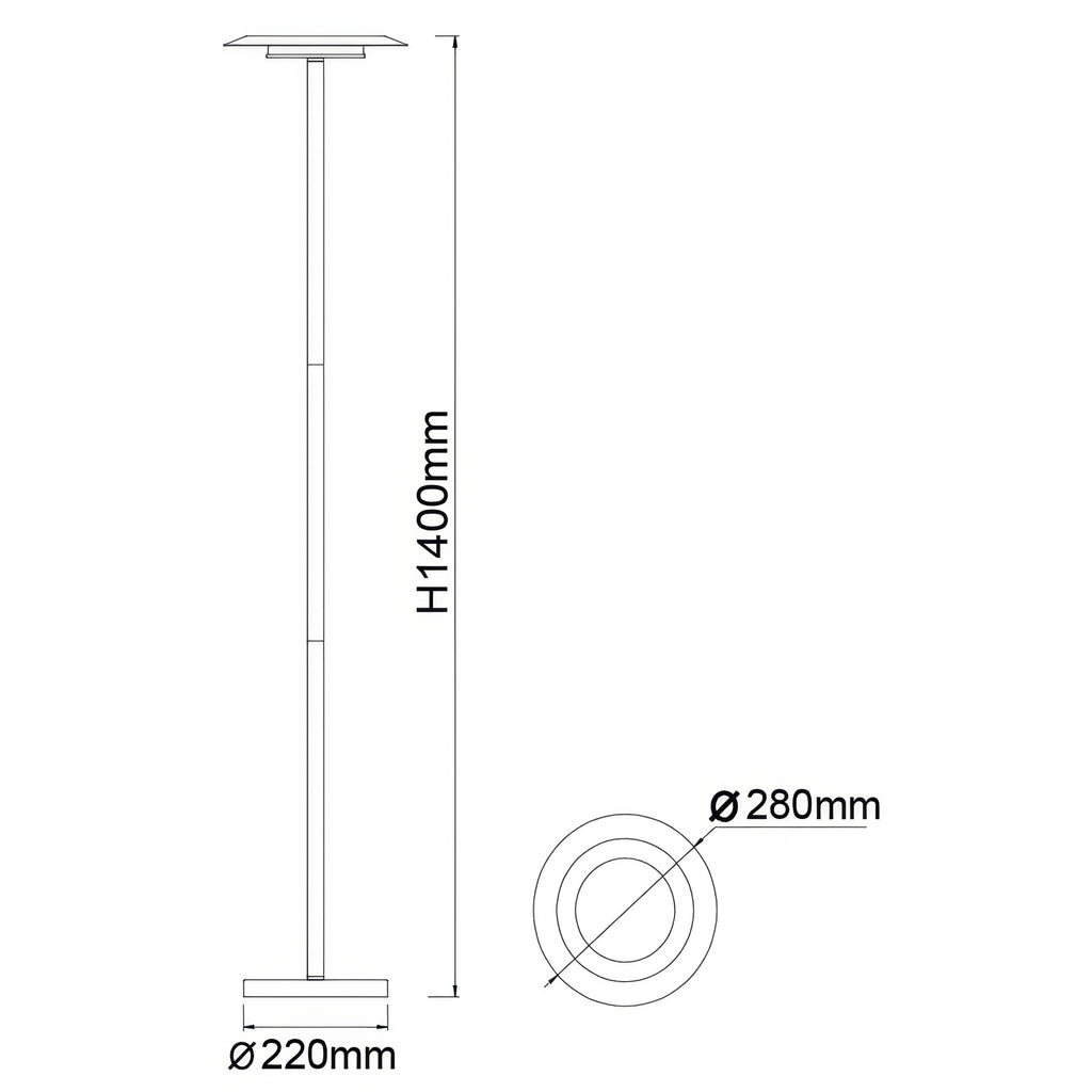 Mantra TINA podna svjetiljka LED 12W 3000K 28CM BIJELA/CRNA