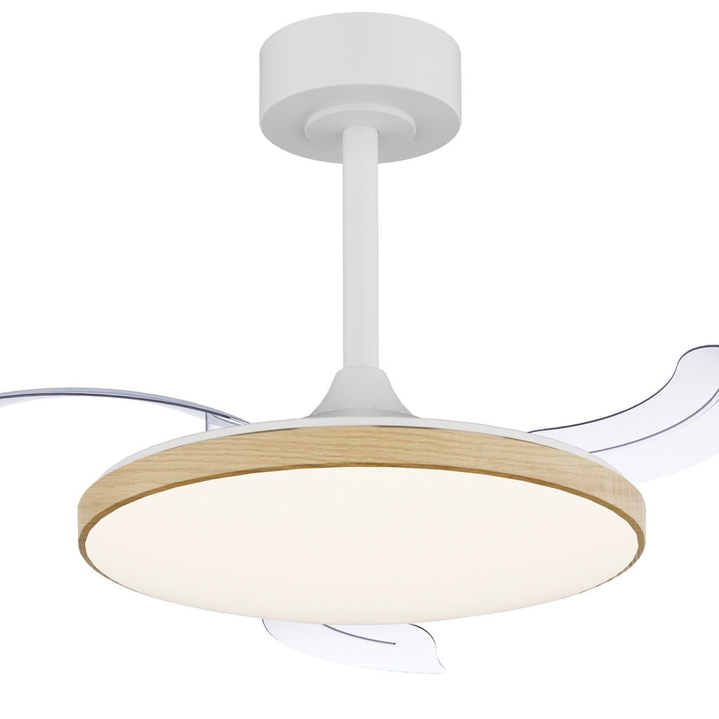 Mantra SLIM FAN MINI LED stropni ventilator 90cm DRVO/BIJELA